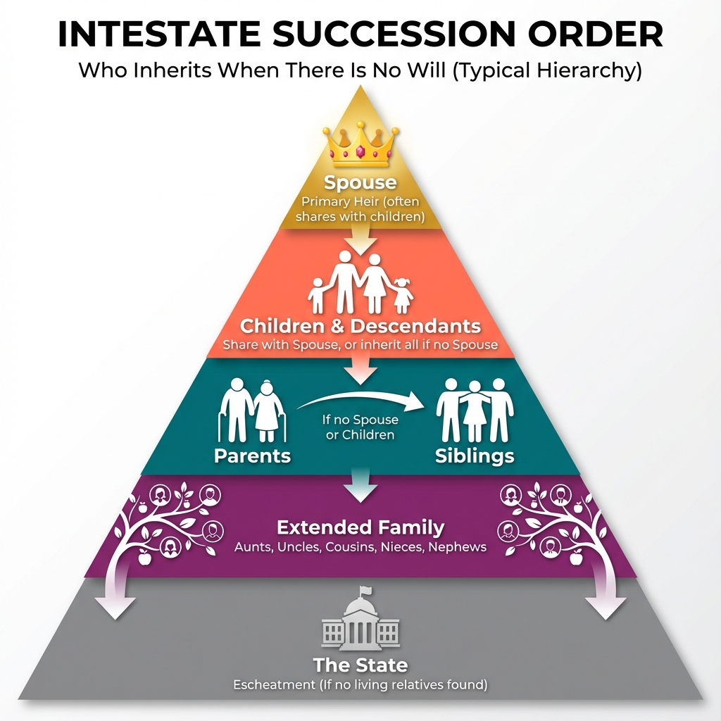 Intestate Succession Hierarchy Pyramid